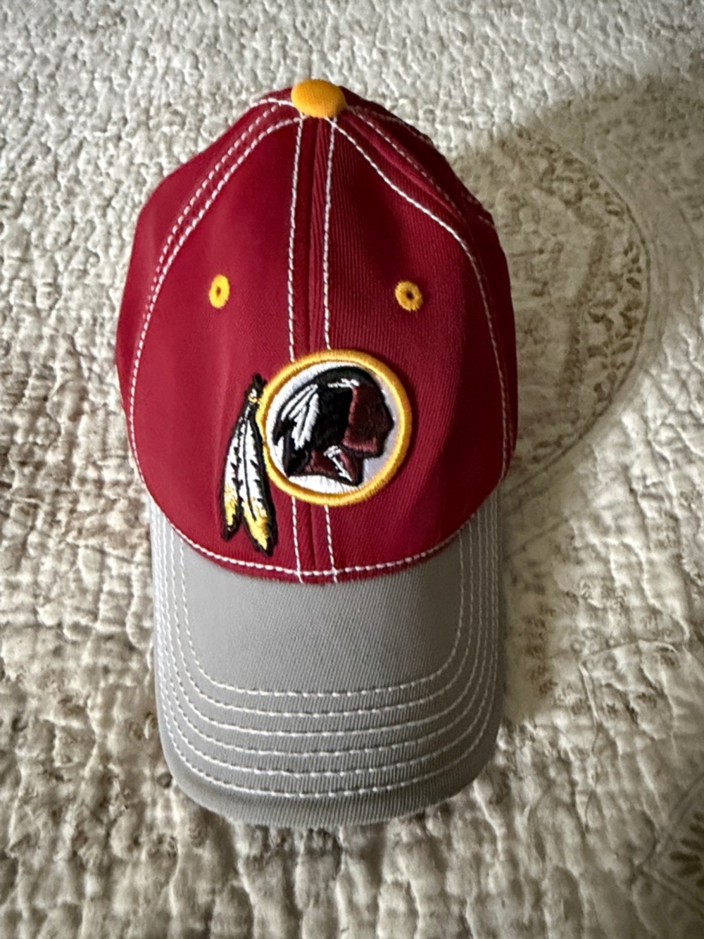 Redskins Red and Gray Embroidered NFL Cap